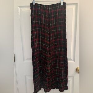 Babette Black and Red Plaid Maxi Skirt